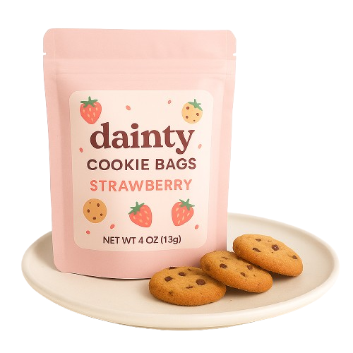Dainty Cookie Bags 4 oz - Strawberry