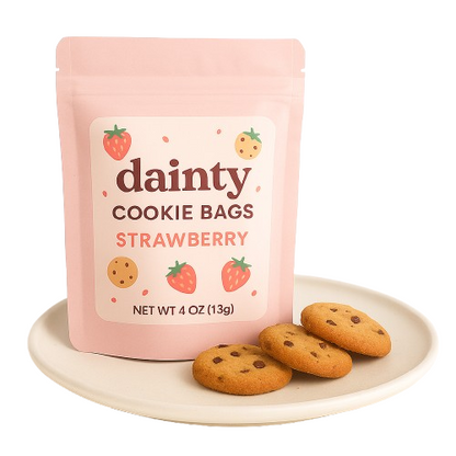 Dainty Cookie Bags 4 oz - Strawberry