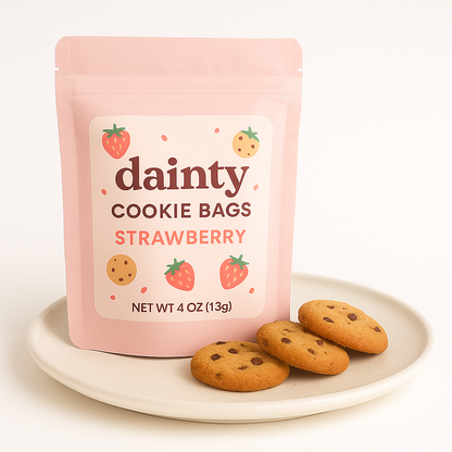 Dainty Cookie Bags 4 oz - Strawberry