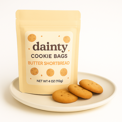 Dainty Cookie Bags 4 oz - Butter Shortbread