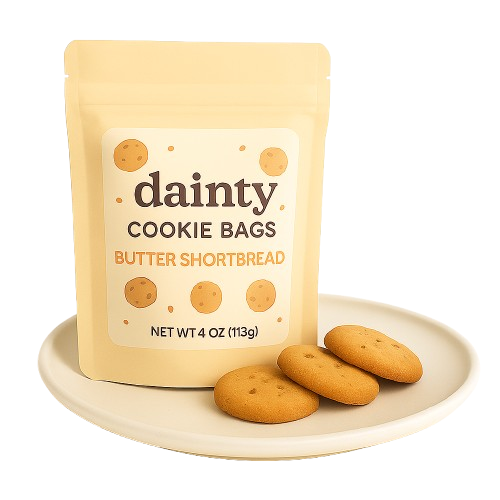 Dainty Cookie Bags 4 oz - Butter Shortbread