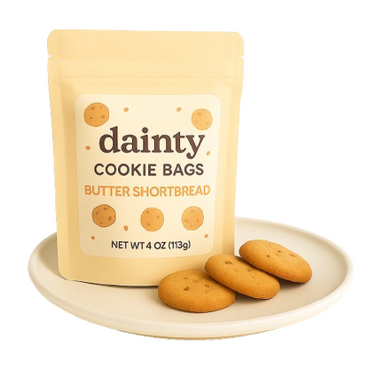 Dainty Cookie Bags 4 oz - Butter Shortbread